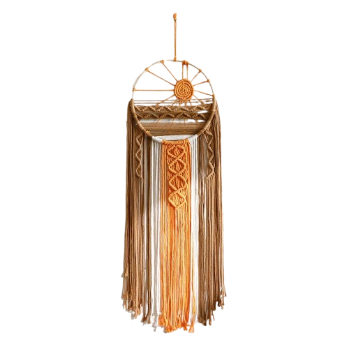 Artilady Mcrame Wall Hanging Tapestry Sun Art Decor, Boho Big Dream Catcher
